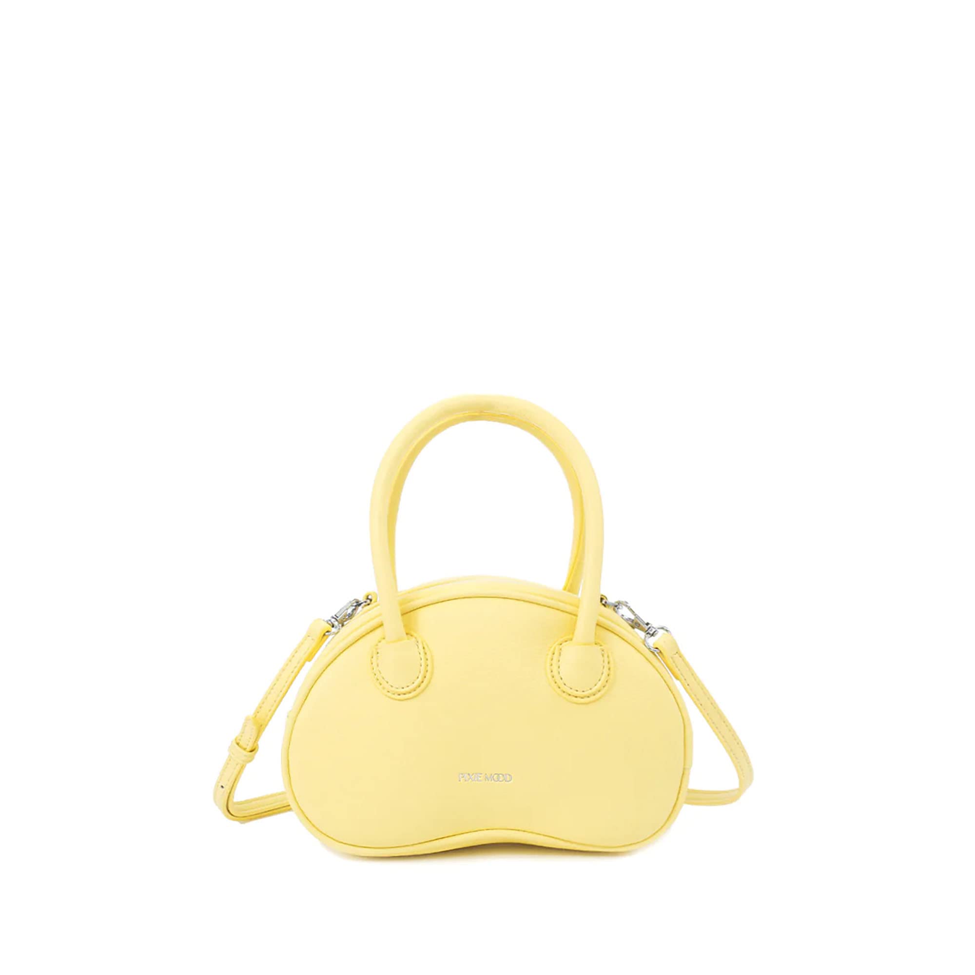 Pixie Mood IncPixie Mood BEAN-CB-PINPB-OS Pebbled Exterior, Recycled Vegan Leather Crossbody Handbag Purse