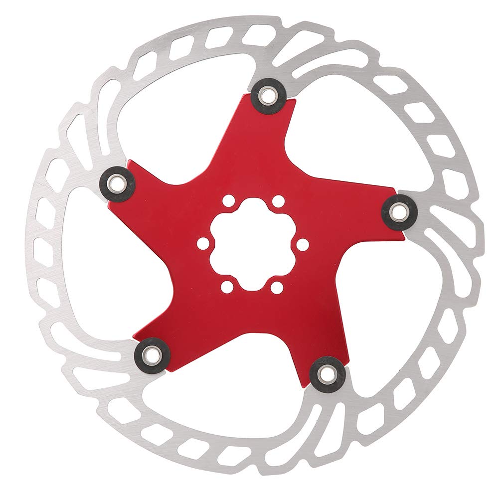 Hochwertiges Metall-Mountainbike-Fahrrad, 203 mm, Fünf-Nagel-Scheibenbremse, Scheibe, Bremsbelag (Rot)