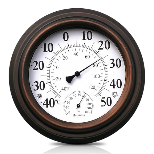 Wetterstation Mit Thermometer Innen Außen, Analog Hygrometer, Luftfeuchtigkeitsmesser Und Sturmglas Zur Wettervorhersage Wetterstation Mit Thermometer Innen Außen, Analog Hygrometer, Luftfeuchtigkeitsmesser Und Sturmglas Zur Wettervorhersage
