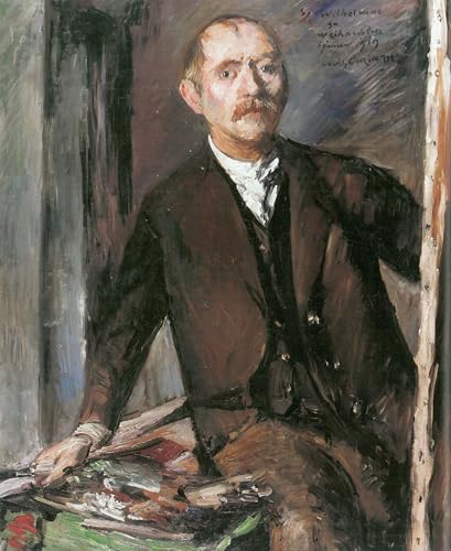 Toile murale de salon peinture Lovis Corinth reproduction autoportrait 60x90cm