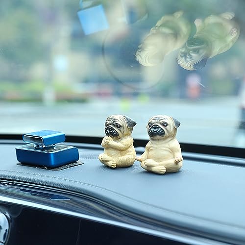 Pack 2 Figuras Decorativas Yoga Pug Brown miniatura 7