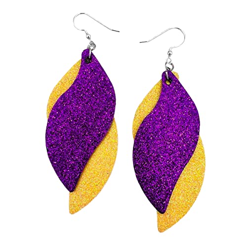 Red & Black Earrings for Women - Green & Gold Earrings - Cheer Jewelry - Baseball, Football