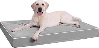 KSIIA Orthopädisches Hundebett Mittelgroße Grosse Hunde, Hundekissen 91x68x7cm, Hundematte Waschbar, Hundematratze Abnehmbar, Grau product image
