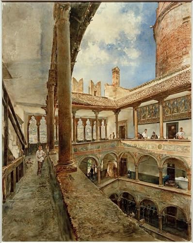 Impresiones Cortile Del Castello Del Buonconsiglio láminas retro para decoración de pasillos