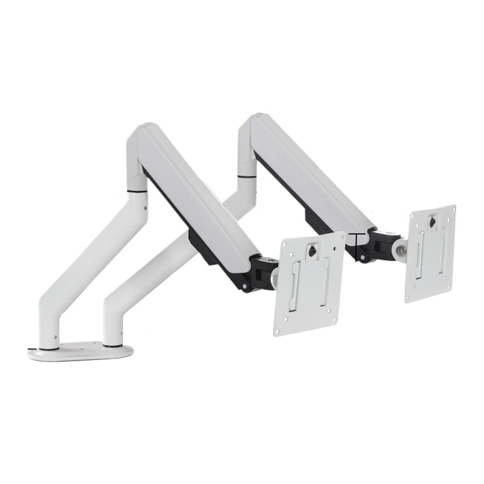 TKJfdTY Left And Right Dual-Screen Monitor Splicing Heightening Bracket Desktop Lifting Horizontal And Vertical Screen Switching Rotating Air Pressure Stand，White