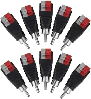 Lollipop Speaker Wire Cable to Audio Male RCA Connector Adapter Jack Plug 10pcs/Set