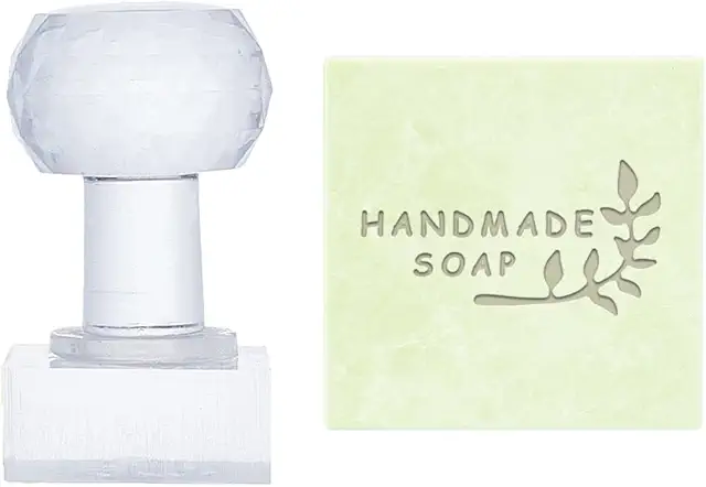 Sello de Jabón Acrílico con Patrón de Hojas para Manualidades DIY