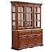 Sunset Trading Oak Selections Buffet and Hutch, Medium Walnut with Light Finish top