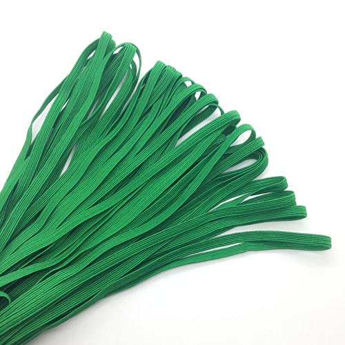 Mopolis New 5Yds 6Mm 1/4 Thickening Satin Elastic Spandex Band Sewing Trim U Pick | Color - Green #03 #TOP2