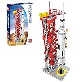 Block Builder Rocket Launch Building Block Set (457 Pieces) Space Series Building Blocks for Kids and Adults