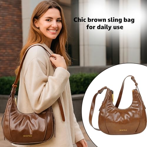 Image of Storite Women's Faux Leather Shoulder Handbags Hobo Bag