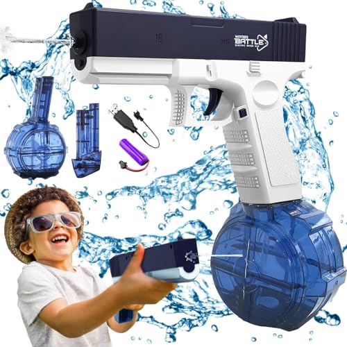 Image of Bestie toys Electric Water Pistol for Adults and Children,Up to 32 FT Range Super One-Button Automatic Squirt Guns 434CC+58CC High Capacity Strongest Water Blaster Summer Pool Beach Party Toys