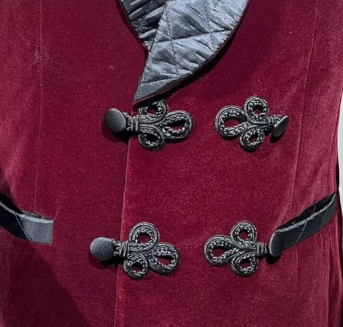 Men's Velvet Smoking Robe Short Double Breasted Smoking Jacket Wedding Dinner Party Blazer Coat 614