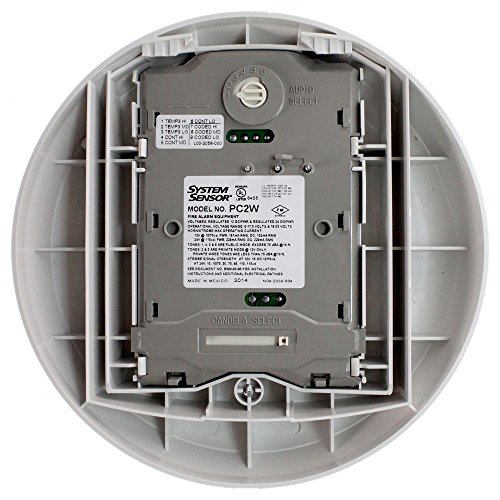 System Sensor PC2W 2-Wire Horn/Strobe Ceiling Mount Alarm, 12/24V, White - Thumbnail 3