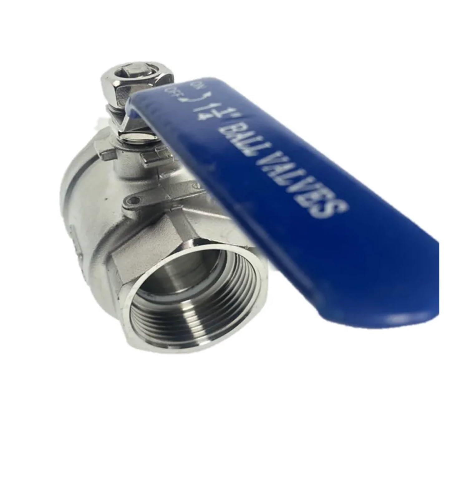 1 PCS hembra recta dos piezas puertos completos válvula de bola de acero inoxidable 304(DN40)
