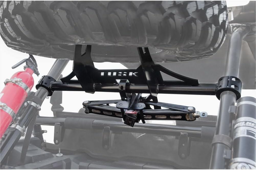 Tusk UTV Heavy-Duty Spare Tire Carrier with 2-Ton Scissor Jack and Mount Includes Lug Wrench Combo Kit Compatible with Polaris RZR XP/XP4 1000 2014-2021