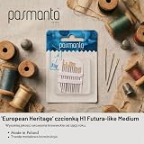 Igły Do Łatwego Nawlekania Pasmanta - 12 Igieł Z Oczkiem W Kształcie Litery V, Różne Rozmiary, Wysokiej Jakości Akcesoria Do Szycia, Wyprodukowano w Europie od 1953 r.