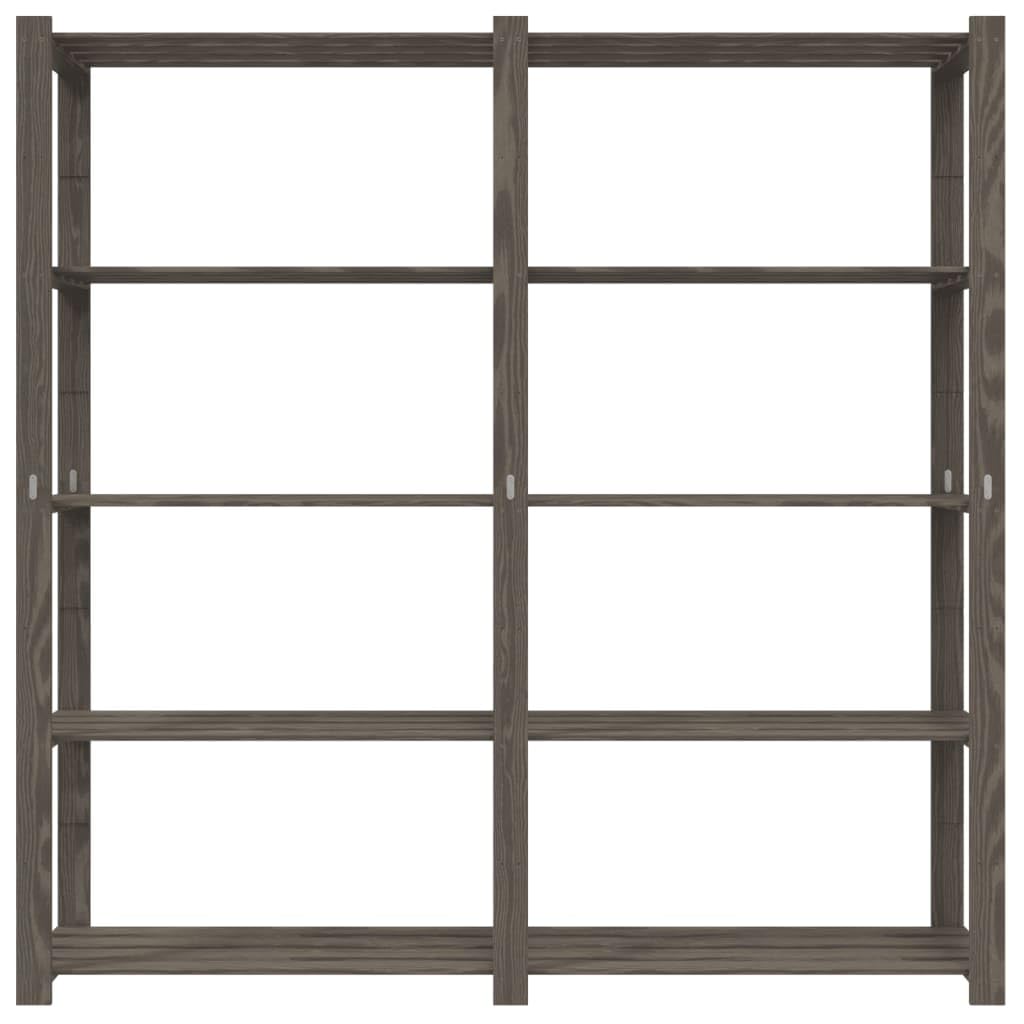 Générique Support de Rangement à 5 Niveaux Gris 170x38x170 cm Bois de pin,Entreprise & Industrie,Stockage Industriel,Étagères industrielles,373384
