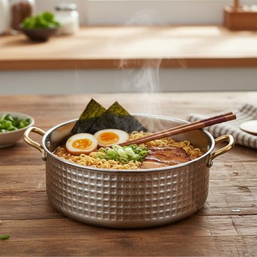 Marmite à ramen coréenne sans couvercle pour cuisson rapide inox