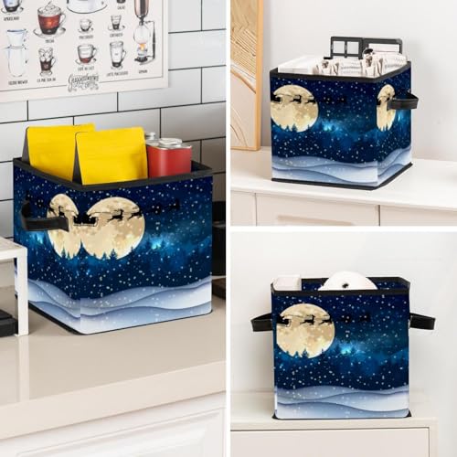 Boîte de rangement pliable cube Noël pour organiser placards et jouets
