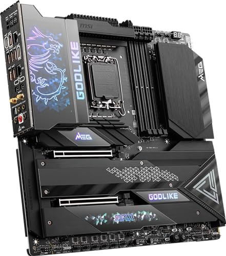 Image of MSI MEG Z790 GODLIKE MAX Gaming Motherboard (Supports 12th /13th /14th Gen Intel Processors, LGA 1700, DDR5, PCIe 5.0, M.2, 10Gbps LAN, USB 3.2 Gen2, Wi-Fi 7, Bluetooth 5.4, Thunderbolt, E-ATX)