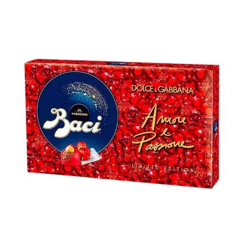 Amore & Passione Perugina Baci Chocolate Praline With Hazelnut And Raspberry Filling 5.29 Oz(150 Gr) Limited Edition -Product Of Italy #TOP13