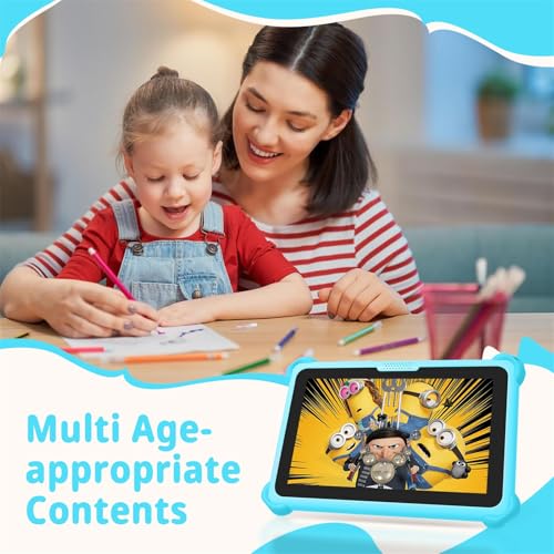Image of Kids Tablet 7 inch Tablets for Kids, 32GB Android Toddler Tablet with Case Included, WiFi, Bluetooth, IPS Screen, Parental Control, GMS Educational Children's Learning Tablets for Boys Girls (Blue)