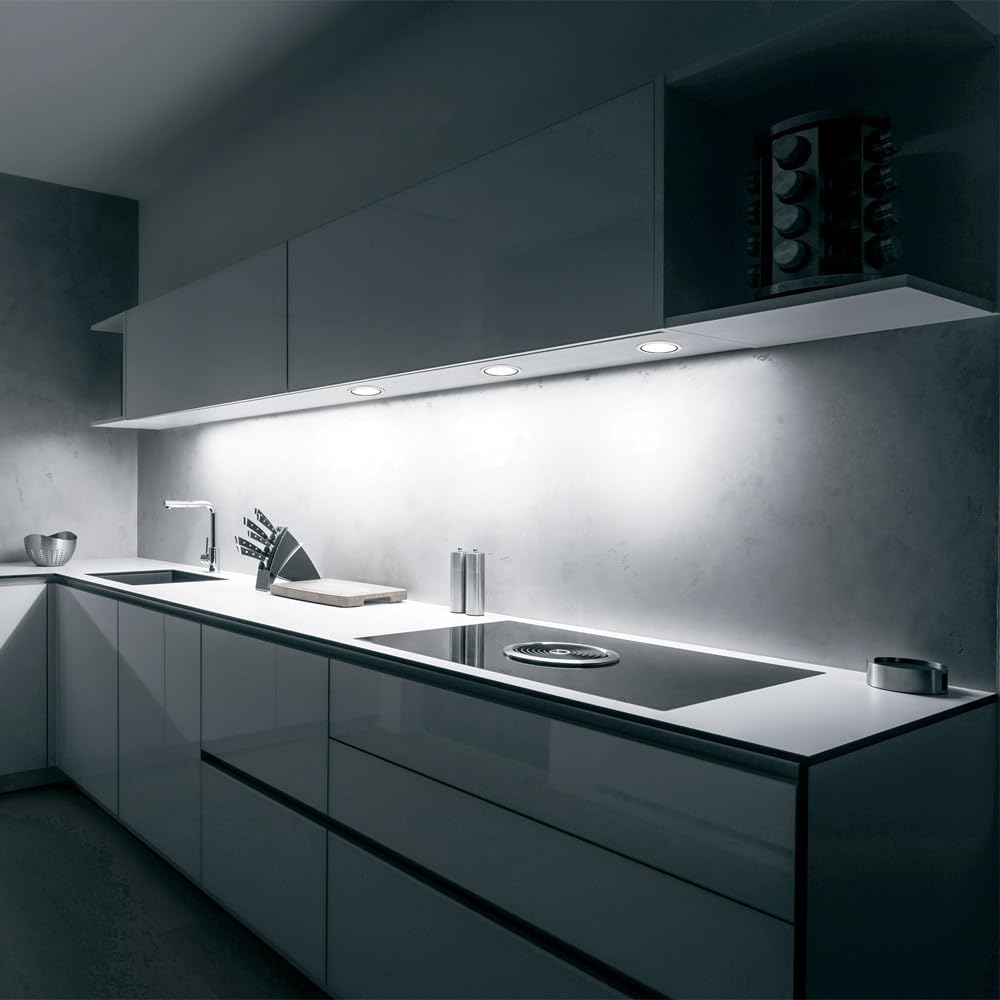 Xanlite Lot de 8 Spots noirs, LED intégrée, CCT, 345 Lumens, équivalence 50W, 3000-4000- 6500 Kelvin, IP54, Noir