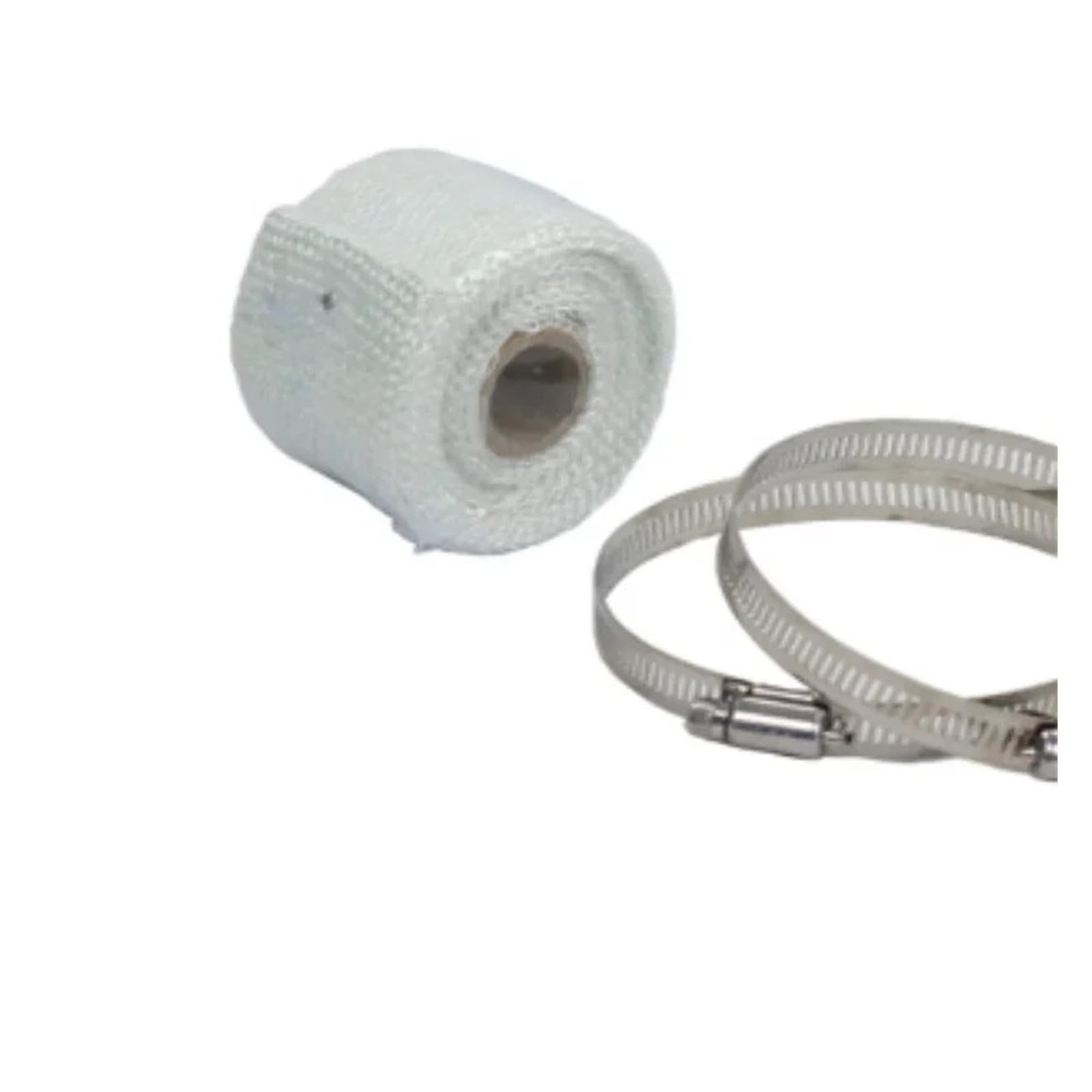 Lencxweur 2.5M White 2.5M/5M/10M Motorcycle Exhaust Pipe Anti Scalding Cloth Insulation Tape Roll Preventing High-Temperature Burns(2.5M White)