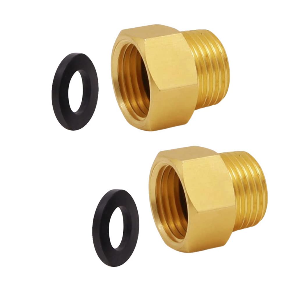 Sarini 4 Pieces 1/2 Inch Male To 1/2 Inch Male Thread Brass Hex Fitting