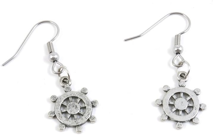50 Pairs Jewelry Making Charms Supply Supplies Wholesale Fashion Antique Silver Tone Earring Backs Findings Ear Hooks H8PX8 Rudder