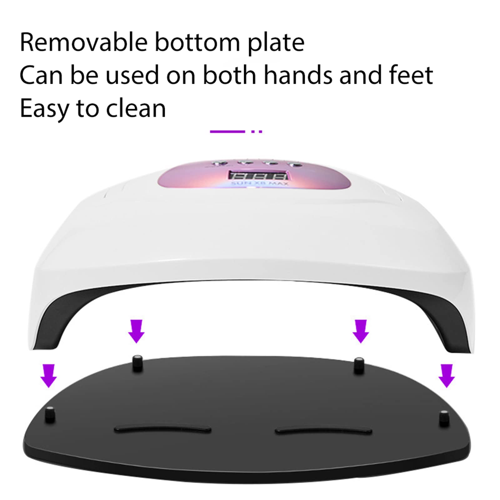 ZYC Asciugacatura a Secco rapido Potente 150 W 57 Lampada UV Lampada UV Aggiornamento Lampada per Unghie Grande Lampada per Unghie Lampada Professionale per secchezzature