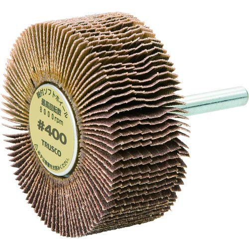 TRUSCO(トラスコ) 軸付ソフトホイール 外径60X厚25X軸6 (5個入) 400# YS625-400