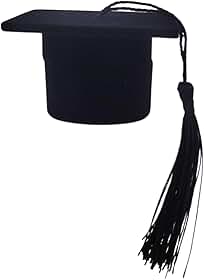 Caixinha De Veludo Para Anel De Formatura Modelo Capelo Estojo Azul ou Preta (Preto)