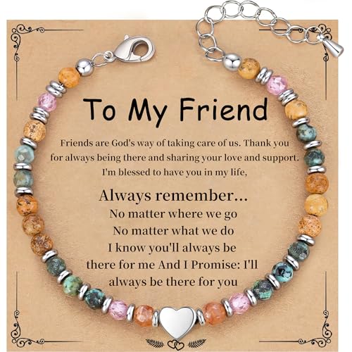 Image of Best Friend Bracelet Gifts for Women Sister Bestie, Christmas Gift for Teens Mom Daughter Granddaughter Birthday Gift for Her Stocking Stuffers