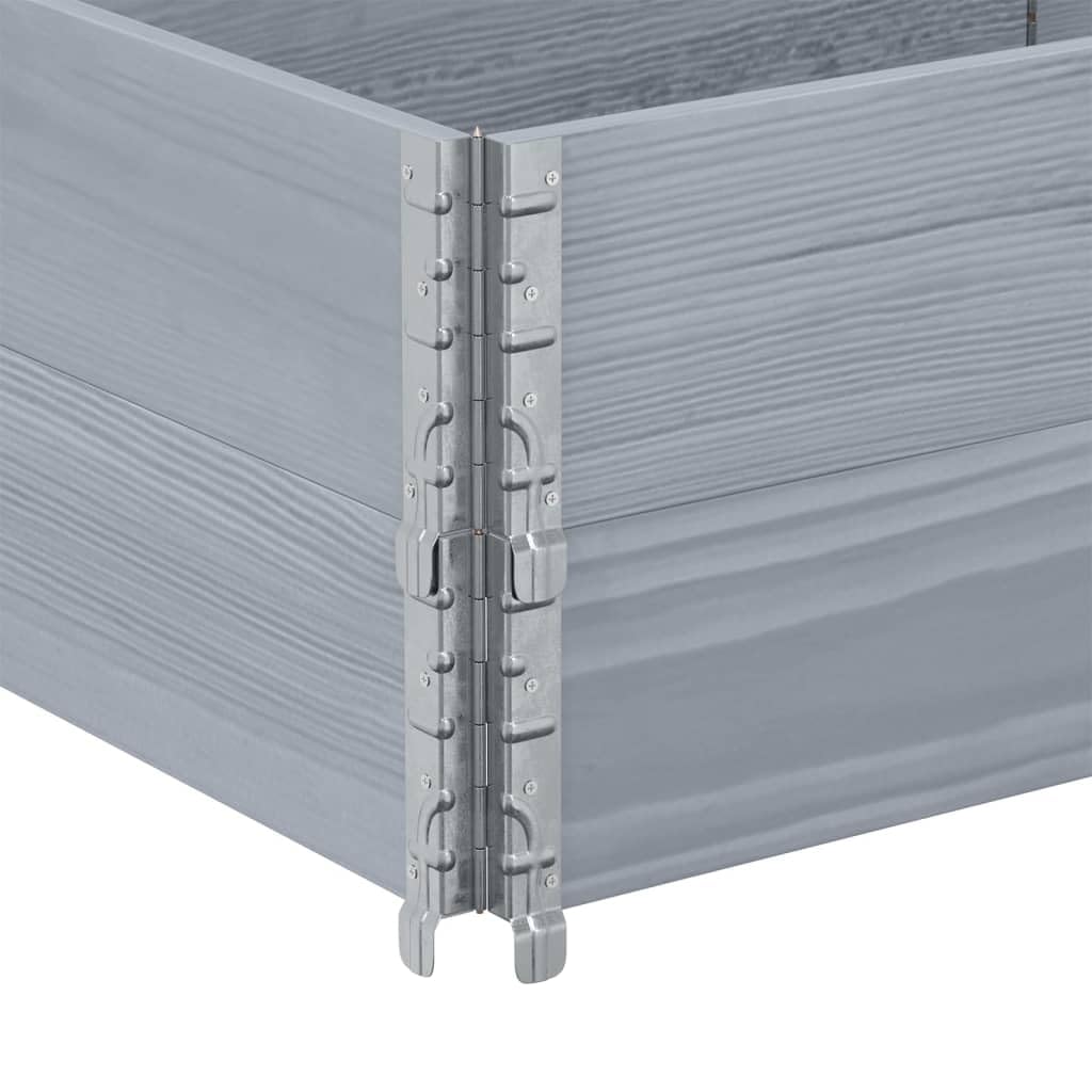 Generico Paretali per Pallet 2pz Grigi 150x50cm Legno Massello di Pino,Commercio e Industria,Movimentazione di Materiali,Pianali di carico e pallet-4010299