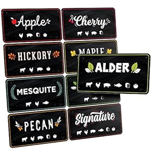 Pellet Hopper Magnet Labels – Flavor Tags for Smoker Wood Pellets – Magnets for Smoking and Grilling – Essential BBQ Smoker Accessories – Set of 9 Magnetic Pellets Markers for Pellet Grills