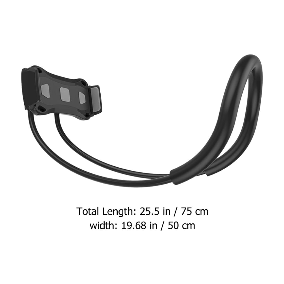 Soporte Silicona para Negro Cuello Teléfono Móvil Colgar de Brazo Flexible Aleación de Aluminio y Antichoque para Uso Cómodo
