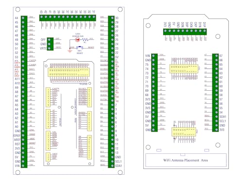 Placa de conexión Arduino GIGA R1: extensión completa GPIO en riel 5