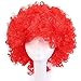 MapofBeauty 35cm Fashion Holiday Fluffy Funny Show Clown Wig (Red)