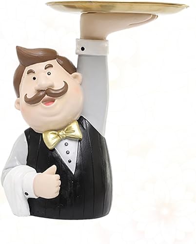 Miniatura 9 de Pendientes para mujer, bandeja de joyería para decoración del hogar, figuritas de chef francés, bandeja decorativa para joyas, bandeja de frutas de