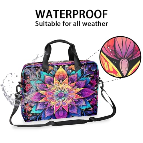 Bolsa laptop Mandala Bohemia 15.6 pulgadas colorida miniatura 3