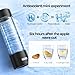 MOVOCA Hydrogen Water Bottle, 3Min 2200PPB Rapid Hydrogen Water Generator -SPE PEM Tech, 14OZ Portable Hydro Water Machine, Health Care Gifts for Husband, Wife, Family, Friends, Travel