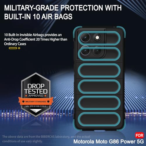 Image of TheGiftKart Liquid Silicon Back Cover Case for Motorola Moto G86 Power 5G | Shockproof Military Grade Protection | Micro-Fibre Cloth On Inner Side | Built-in Anti-Slip Grip Back Cover (TPU, Black)