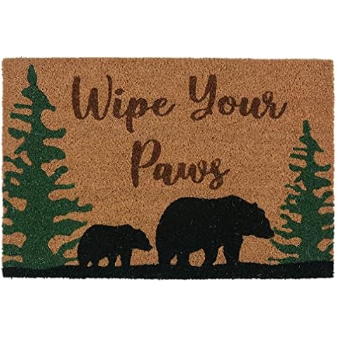BLACK FOREST DECOR Bear & Cub Coir Doormat Cover