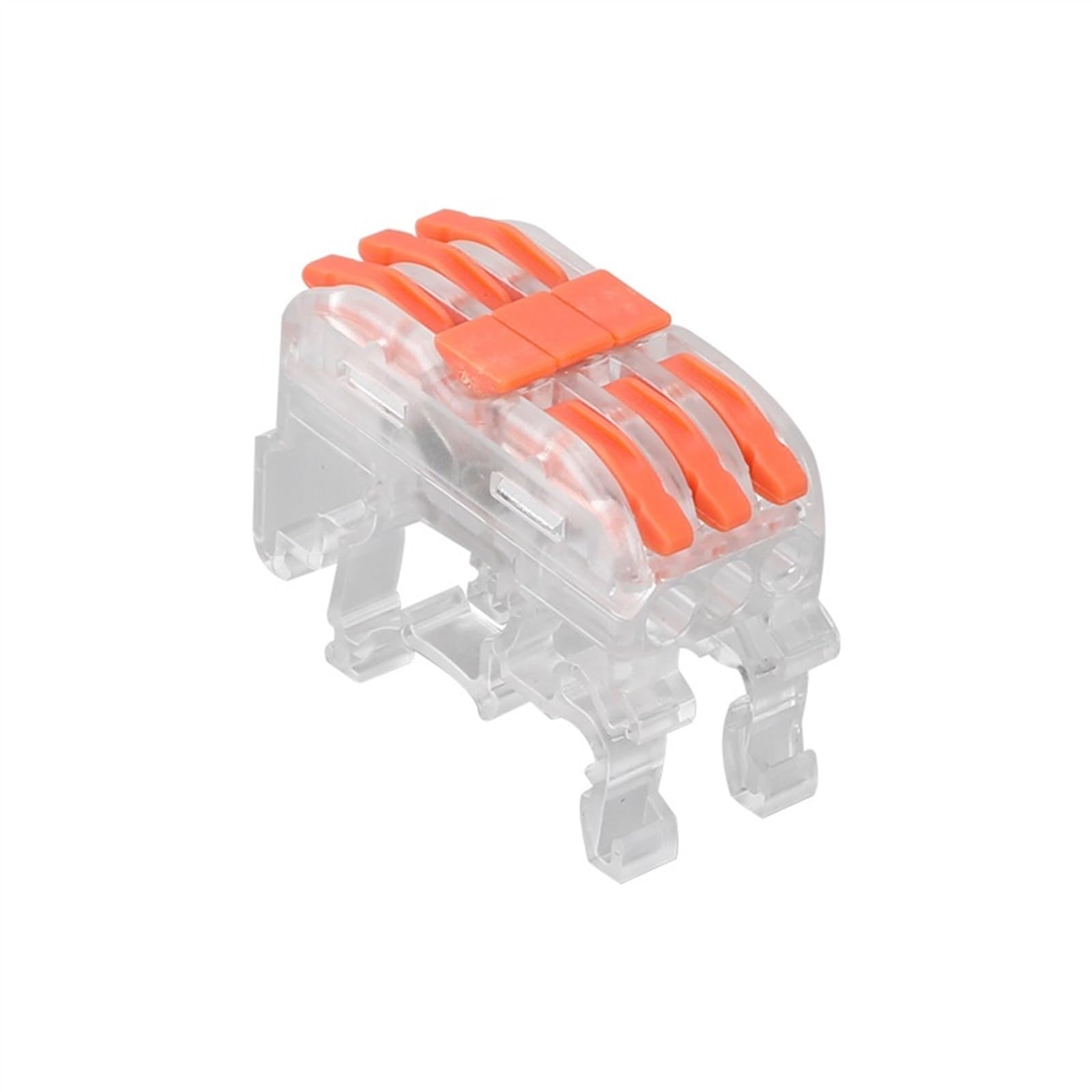10 sztuk 222-211.212.213 2P/4P/6P kabel elektryczny kompaktowe złącze złączki zaciskowe złącze NS 35 (222-213 przezroczysty)