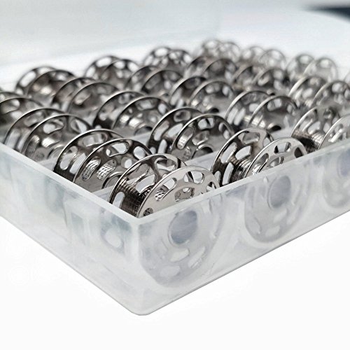 Yeqin 25Pcs Bobbins With Clear Box 0060265000Qw - Bernina Bobbins 0060265000 180 185 190 200 435 450 640 730E 1000 1630 #TOP1