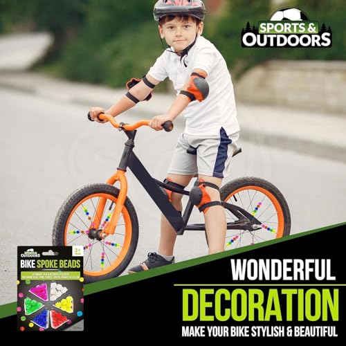 36 Pcs Colorful Bike Spoke Beads | Kids Bicycle Wheel Decorations | Easy Clip-on Plastic Spokey Dokeys for Boys & Girls (Multicolor)