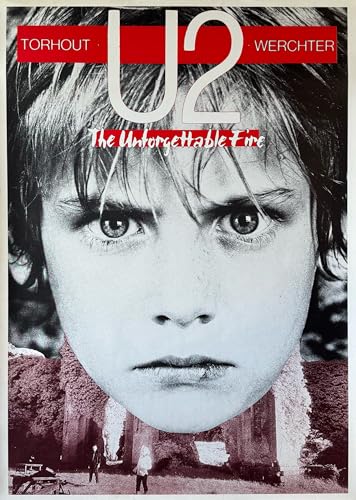 U2 The Unforgettable Fire 1984 affiche poster 61x86cm pour décoration murale rock