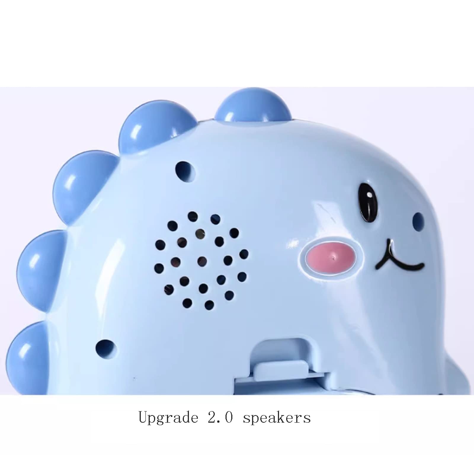 TEmkin Reloj Despertador de Dinosaurio para niños, Linda decoración de Dormitorio, silencioso, retroiluminado, súper Fuerte, para Regalos de niños, Relojes pequeños (Bianco)
